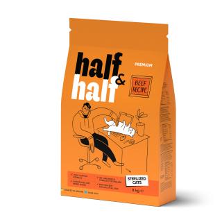 Half&Half Cat Sterilized hovädzie granule pre mačky  8kg