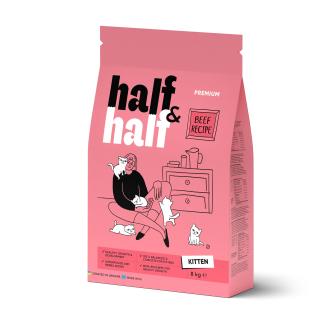 Half&Half Kitten hovädzie kapsička pre mačiatka granule pre mačky  8kg