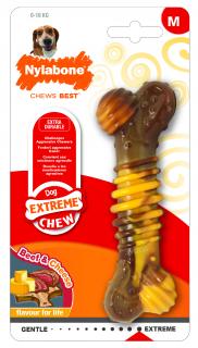 Hračka NYLAB Extreme Chew Texture Bone Steak&Cheese M