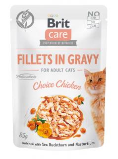 Kapsička Brit Care Cat Fillets in Gravy Chicken 85 g EXPIRÁCIA máj (02.05.2025)