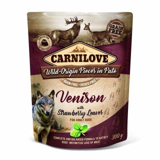 Kapsička Carnilove Dog Paté Venison with Strawberry Leaves 300 g