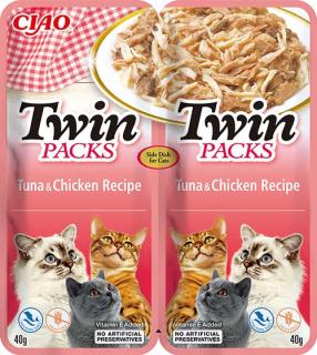 Kapsička Churu Cat Twin Packs - tuniak a kura vo vývare 80 g