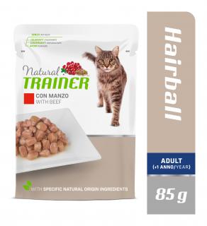 Kapsička Natural Trainer Cat Adult HAIRBALL hovädzie 85 g