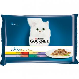 Kapsičky Gourmet Perle Duo Multipack Mäsové Duo 4 x 85g