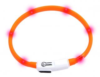 Karlie Visiolight svietiaci LED obojok 35cm oranžový
