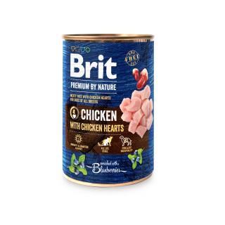 Konzerva Brit Prem.by Nature Chicken with Hearts 400 g