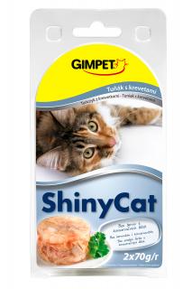 Konzerva ShinyCat tuniak + krevety 2x70g