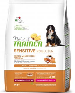 Natural Trainer Sensitive No glutén Adult M / M losos 3kg
