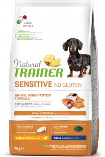 Natural Trainer Sensitive No glutén Adult Mini losos 7kg