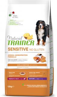 Natural Trainer Sensitive No glutén Maturity M / M losos 12kg