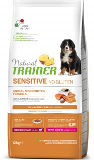 Natural Trainer Sensitive No Glutén Puppy & Jun M / M losos 12 kg