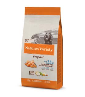 Nature's Variety original no grain medium adult dog s lososom 12 kg