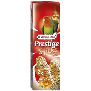 Prestige Sticks tyčinky pro veľké papagáje med + orech 2x 70 g