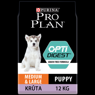 Purina Pro Plan Medium&Large Puppy Optidigest Grain Free morka 12 kg