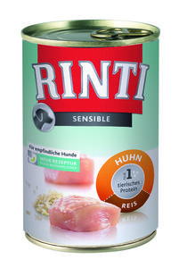 Rinti konzerva pre psov Sensible kuře + rýže 400 g