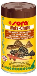 Sera špeciálne krmivo pre pancierovité sumčeky Wels-Chips 100ml NATURE