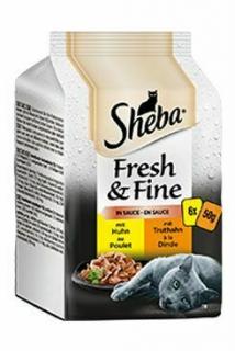 Sheba kapsicka Fresh&Fine mix hovezi a kure 6x50g