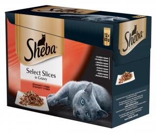 SHEBA kapsička SELECT SLICES in Gravy Šťavnatý výber 12pack 1020g