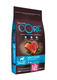 Wellness Core Dog Ocean Medium/Large Breed losos a tuniak 10+2 kg