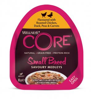 Wellness CORE Small Breed Savoury Medleys Flavoured with Roasted Chicken, Duck, Peas & Carrots 85 g