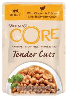 Wellness CORE Tender Cuts with Chicken & Chicken Liver in Savoury Gravy 85G
