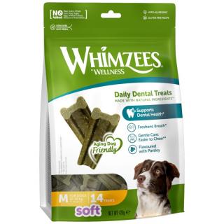 WHIMZEES Soft dentálna maškrta pre psy M (12-18kg) 14ks