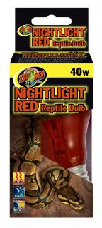 Zoomed žiarovka Nightlight Red 40W