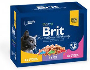 Brit Premium Cat kapsa FP Poultry&Fish 1200g (12x100g)