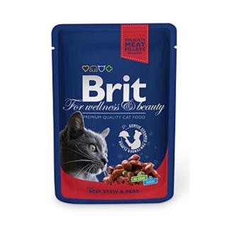 Brit Premium Cat kapsa with Beef Stew & Peas 100g