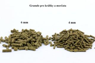 Granule - pre morčatá 4mm hmotnosť: 1 kg