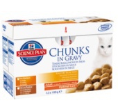 Hill's Feline kapsa Adult Multipack Ch.,Turk.12x85g