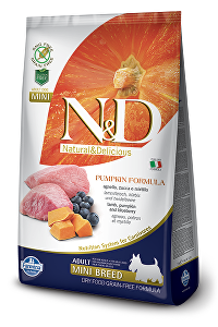 N&D GF Pumpkin DOG Adult Mini Lamb & Blueberry 2,5kg