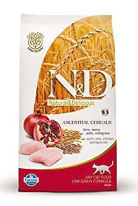 N&D Low Grain CAT Adult Chicken & Pomegranate 300g