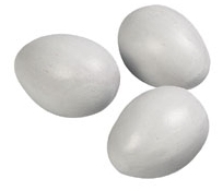 Náhradné umelé vajíčka veľkosť vajíčka: Umelé vajíčka pre stredné papagáje