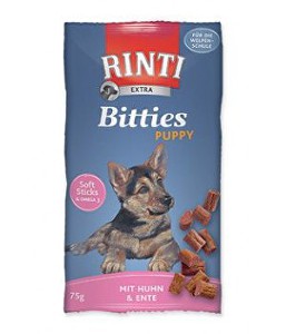 Rinti Dog Extra Bits Puppy kura + kačica 75g
