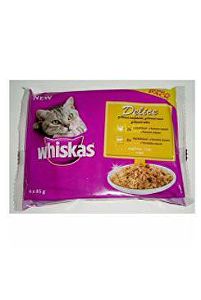 Whiskas kapsa Delice grilované mäso Bonus 4pack 85g