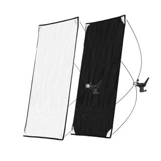 Odrazový tieniaci panel 70x90cm bielo čierny, rýchlorozkladací