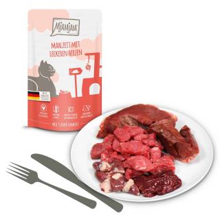 Mjamjam - Hovädzie mäso s kuracími drobami Veľkosť: 125g