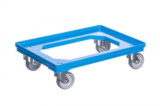Vozík pod prepravky 4 otočné gumové kolieska 100 mm Barvy: Modrá