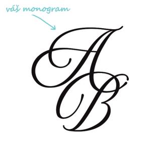 AURORA pieskovanie monogramu Výška monogramu: Malý do 2 cm