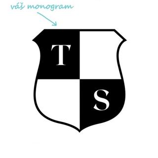 ERB pieskovanie monogramu Výška monogramu: Stredná do 4 cm