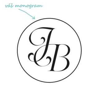 HERO pieskovanie monogramu Výška monogramu: Stredná do 4 cm