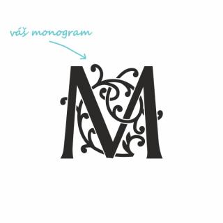 MERCER ONE pieskovanie monogramu Výška monogramu: Stredná do 4 cm