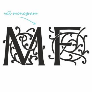 MERCER TWO pieskovanie monogramu Výška monogramu: Stredná do 4 cm