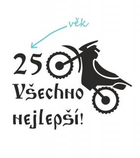 Pieskovanie narodeninového motívu MOTORKA Veľkosť obrázku: Stredný do 25 cm²