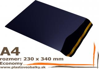 Plastové obálky ECONOMY - M - šedá balenie 100 ks (Plastová obálka 230 x 340 mm)