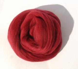 50 g Merino - červená tmava