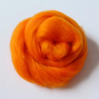 50 g  - oranžová (Merino - mandarinková, Tangerine)