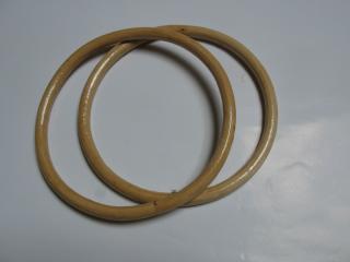 Bambusová rúčka na tašku kruh - 2 ks - svetlá