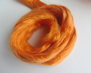Hodvábne efektné vlákno -oranžová